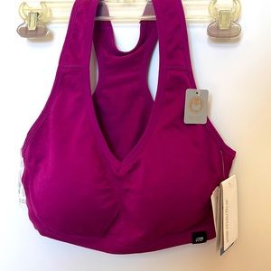 💋SALE💋 NWT Marina Sport Bra in Magenta with Removable Cups, Size L.